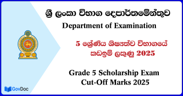 Scholarship Exam Cut-Off Marks 2025