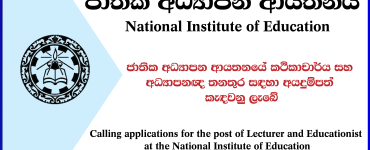 NIE Lecturer / Educationist