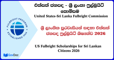 US Fulbright Scholarships for Sri Lankan Citizens 2026