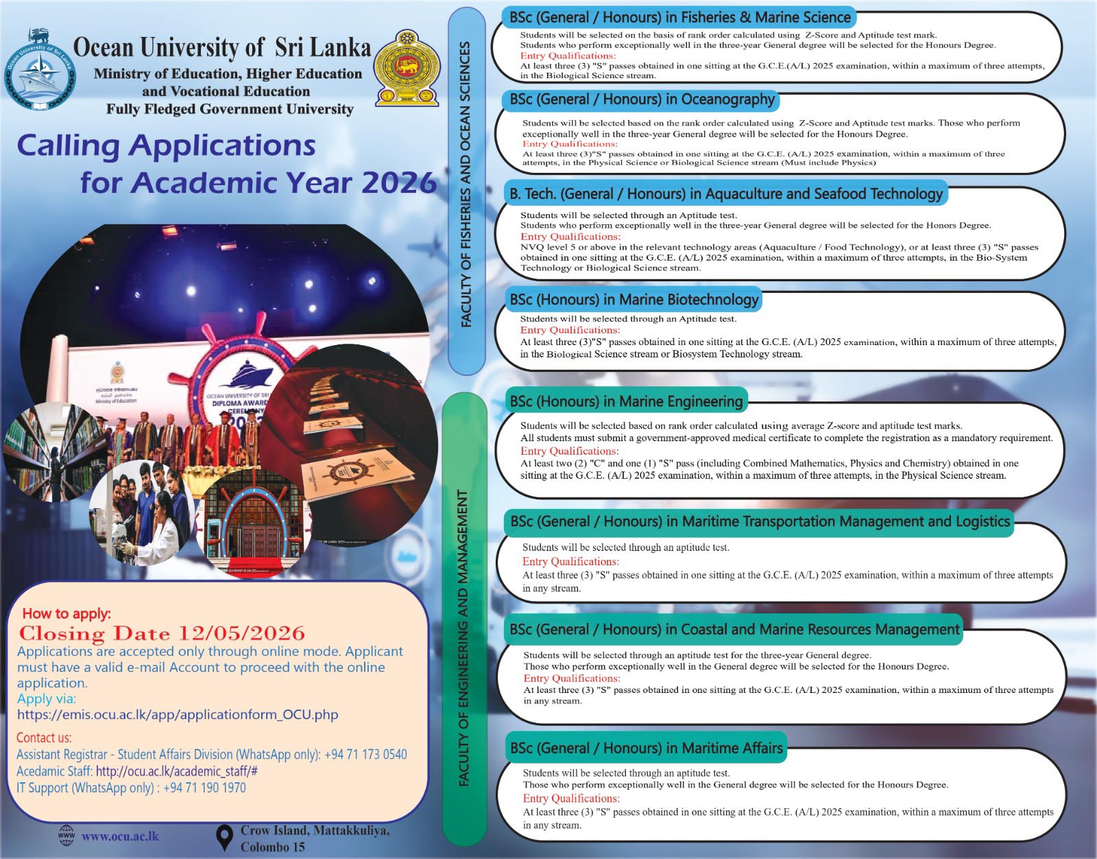 List of Available Degree Programmes