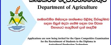Admission for Schools of Agriculture – Diploma in Agricultural Production Technology 2026
