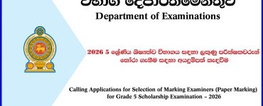 Grade 5 Scholarship Exam Paper Marking Application