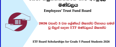 ETF Board Scholarships for Grade 5 Passed Students 2026