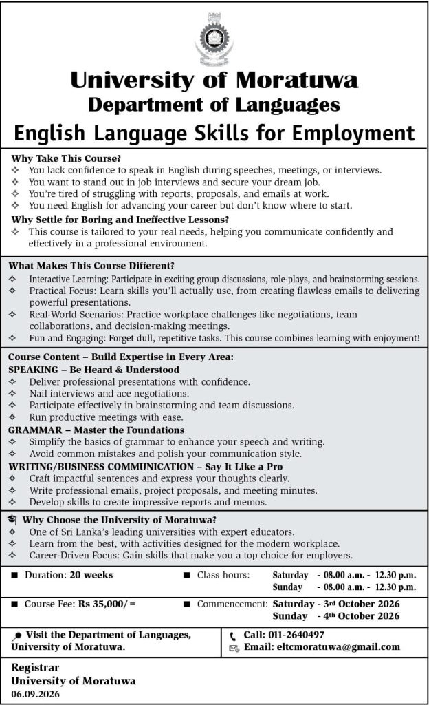 English Language Skills for Employment