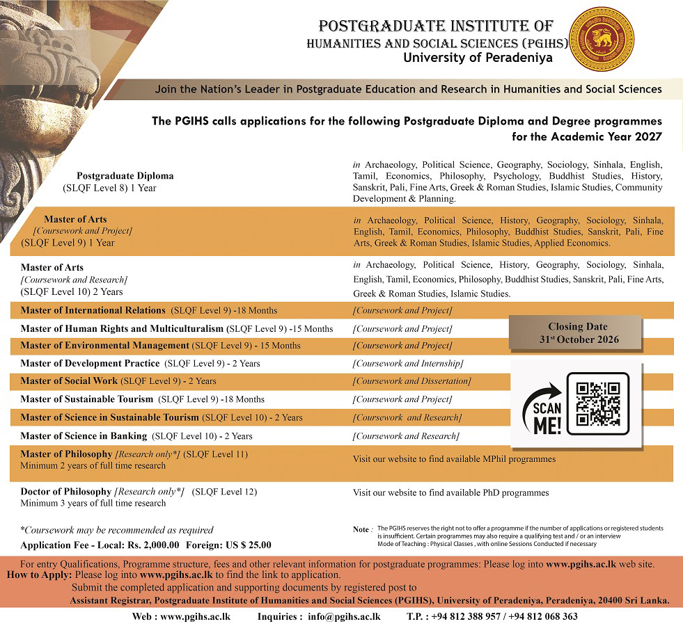 Postgraduate Programmes Application 2027